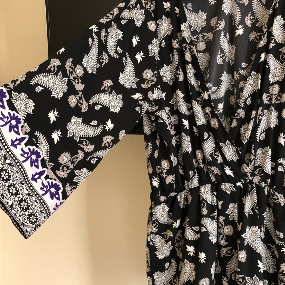Paisley kimono romper